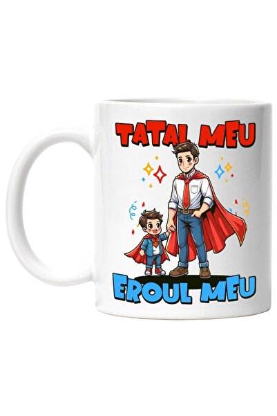 INOVATIX Cana alba personalizata,Barbat Costum Super erou Copii Fiu Super tat...