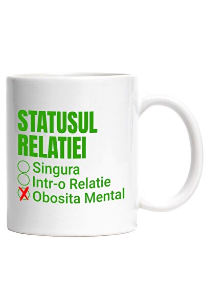 INOVATIX Personalized White Mug, Valentine's Day Relationship Status Single I...