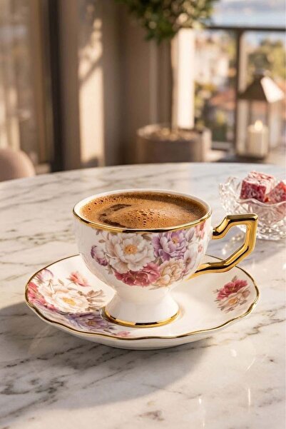 Kosova Porcelain Libby 6-Piece Coffee Cup Set Rsy-288 90Cc