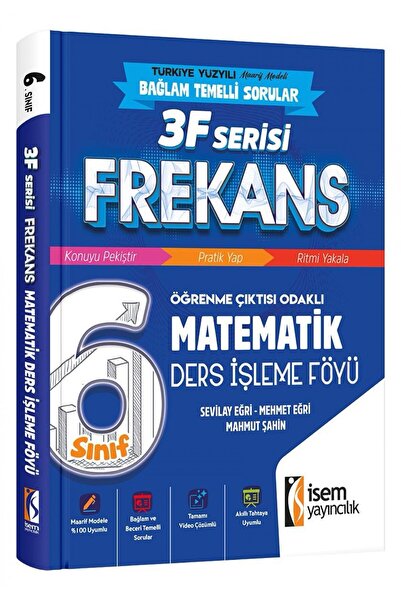 İsem Yayıncılık İSEM YAY. 6.SINIF FREKANS MATEMATİK DERS İŞLEME FÖYÜ ( DEFTER...
