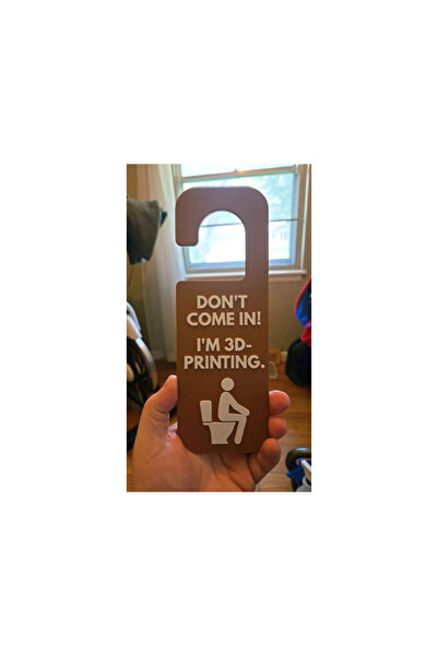 DU&ER Ornament amuzant pentru ușa de la baie – Semn decorativ distractiv pent...