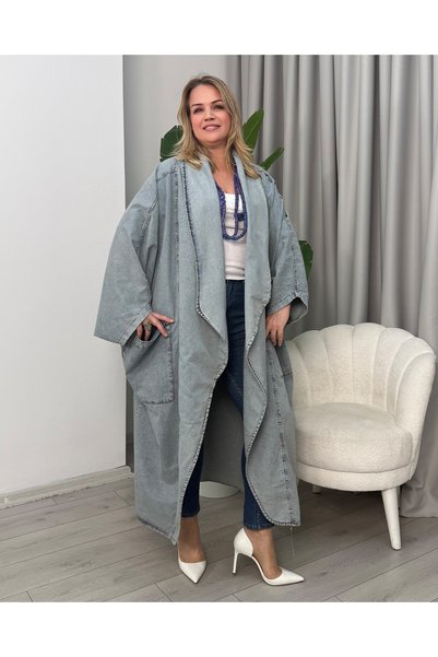 FUNDA Liva Salaş Denim Ceket Mavi