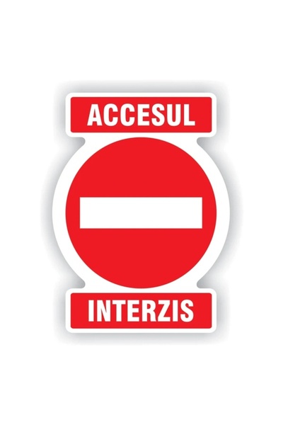 HANGs Indicator semnalizare Acces interzis, placa de aluminiu compozite 30 x2...