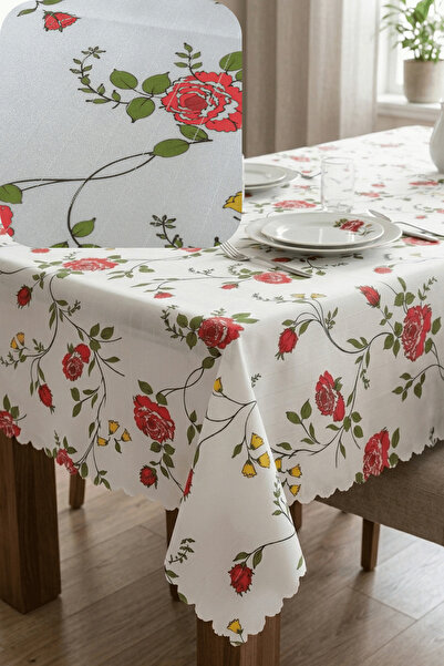 ELEGANCEV FAȚĂ DE MASĂ DIN ȚESĂTURĂ CU MODEL, REZISTENTĂ LA PETE, LAVABILĂ, P...