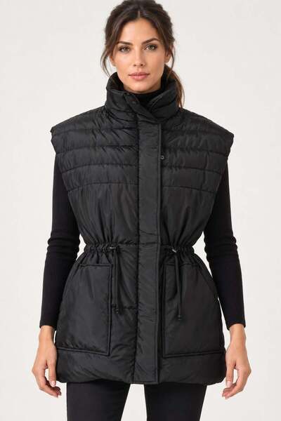 Dewberry Women's Vest Black Z9747