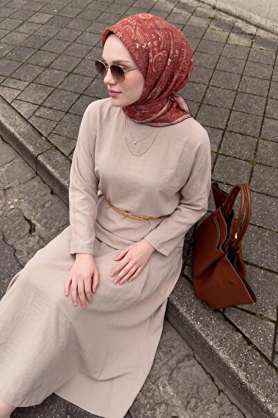 Silk Home Soft Eşarp Etnik Bordo