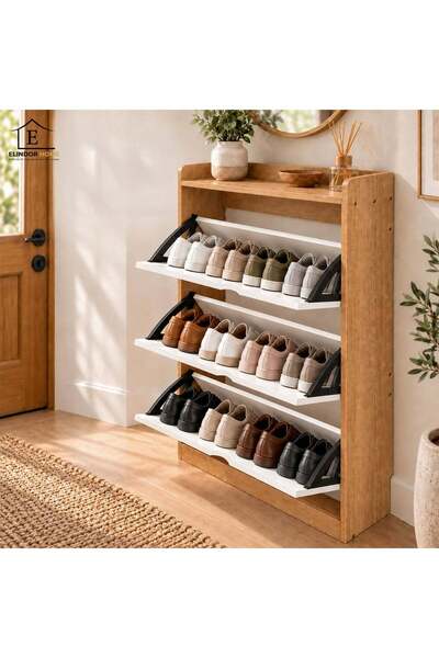 Elindor Dulap de pantofi Elindor ®   Organizator de pantofi cu 4 niveluri, fă...
