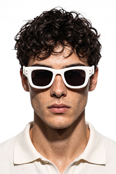 Bilge Karga Sezer White Black Men's Sunglasses