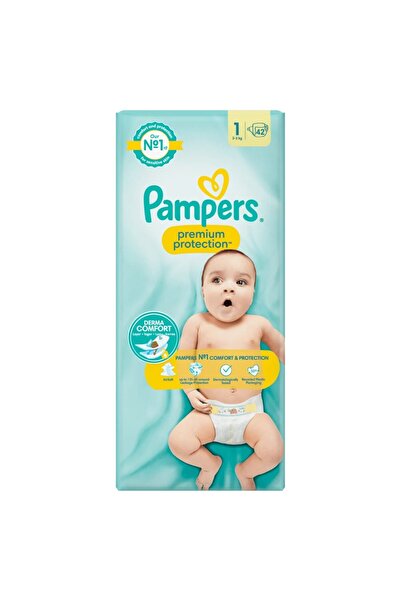 Pampers Scutece cu protecție premium Mărimea Nr. 1 pentru nou-născuți 2-5 Kg, Testat dermatologic, 42 bucăți / pachet