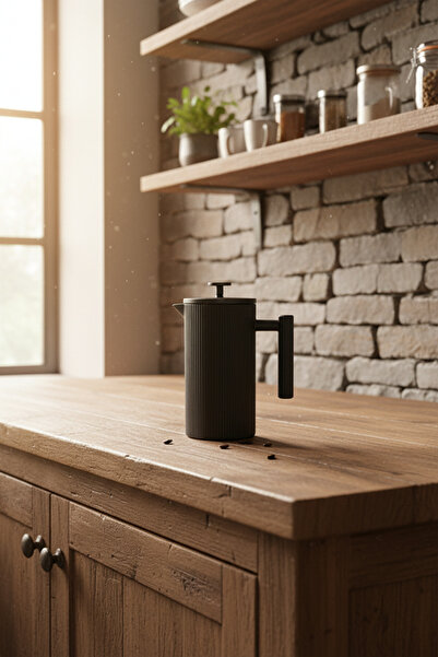 Bambum Linden Döküm French Press 350 ml Siyah