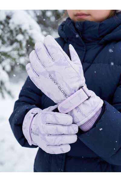 Aware Time 4-8 Years Old Girls' Waterproof Inflatable Snow Ski Gloves