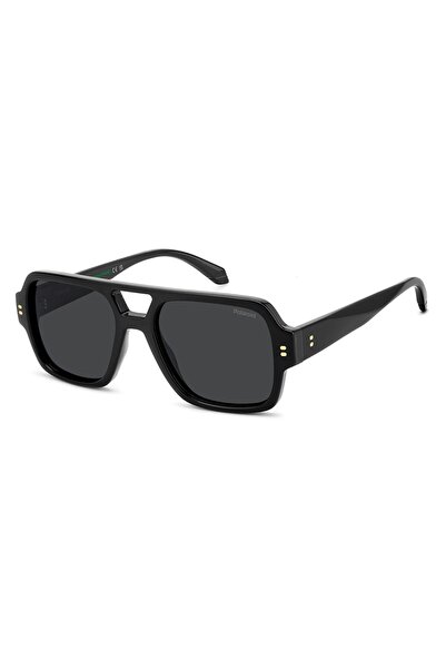 Polaroid Ochelari de soare tip aviator cu lentile polarizate, Negru, 54-18-145