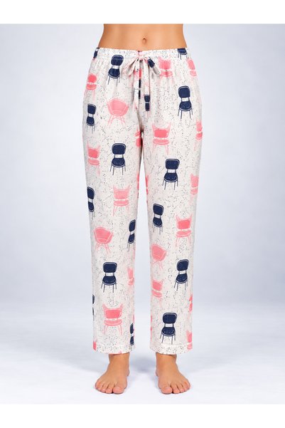 Serena Women's gray and pink pajama pants