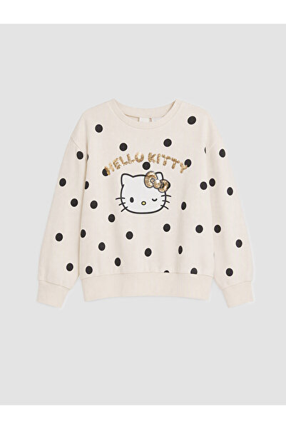 LC Waikiki Alita City Farkıyla Lcw Kids Ecru 3 Thread Yarn Printed Loose & Ba...