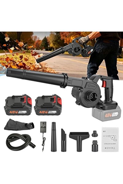 GENERAL 2-in-1 Cordless Leaf Blower, 48V Electric Garden Blower & Vacuum with...