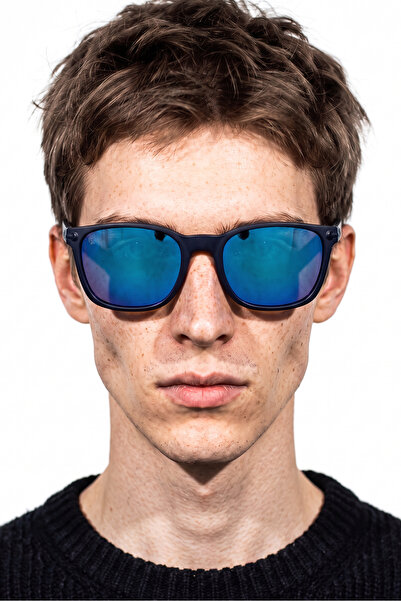Bilge Karga Relsa Navy Blue Mirror Men's Sunglasses