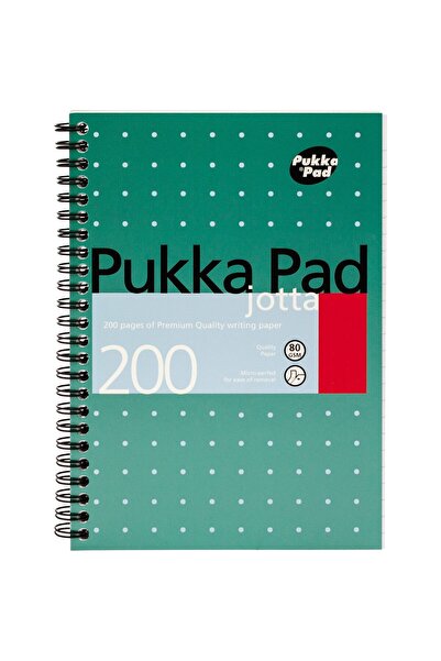 PUKKA PAD Set de 3 caiete spiralate metalice Jotta, 200 de pagini, DICTANDO A5