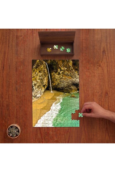 puntodizayn تصميم الشلال المتدفق إلى البحر، لغز خشبي مكون من 240 قطعة في صندو...