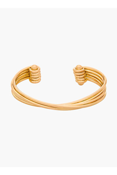 FAV Gold Tone Twisted Cuff Bracelet