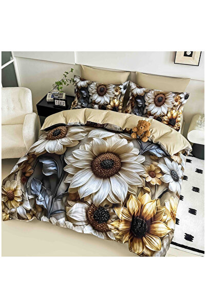 celhome Lenjerie de pat finet digital 5D, 6 piese, cearsaf cu elastic 180x200...