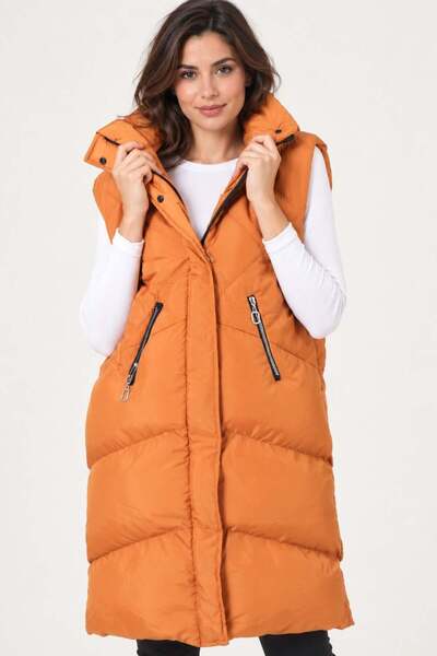 Dewberry Z9743 Vest-Camel-1