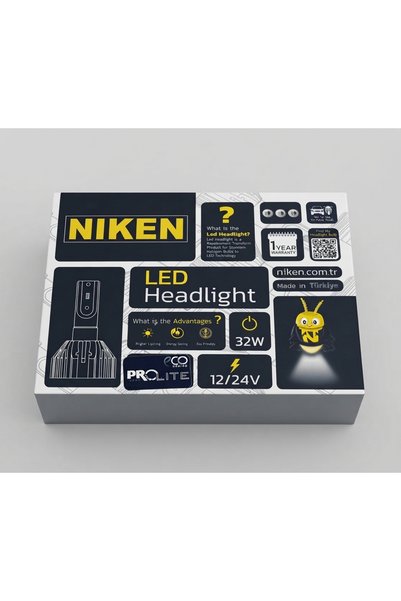 Niken Prolite Series LED Headlight 12/24V 32W LED Far Ampulü
