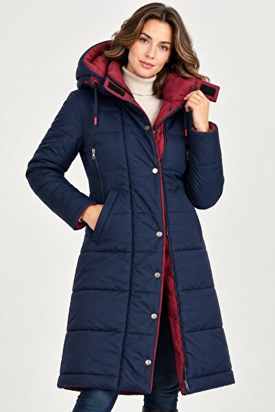 Dewberry Kadın Kaban Lacivert Z9738