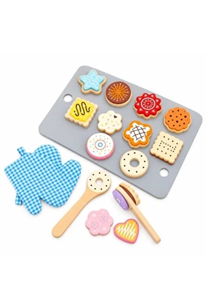 KABI Set de patiserie din lemn Bake Cookies, 29 piese, tava, biscuiti si acce...