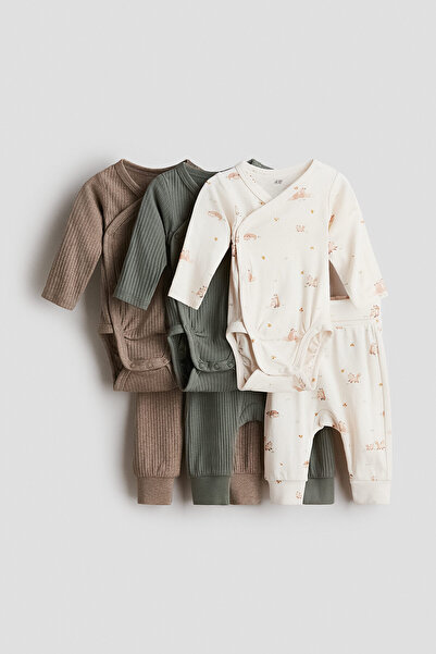 H&M 6 Parçalı Body ve Pantolon Set