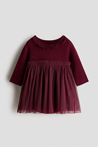 H&M Tül Etekli ve Body'li Elbise