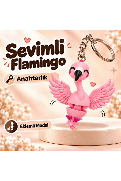 Flamingo Eklemli Anahtarlık