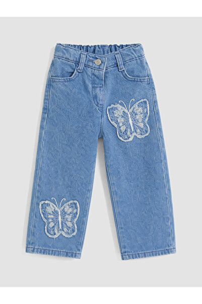 LC Waikiki Two Mt Shop Quality Lcw Kids Indigo Denim Embroidered Standard & R...