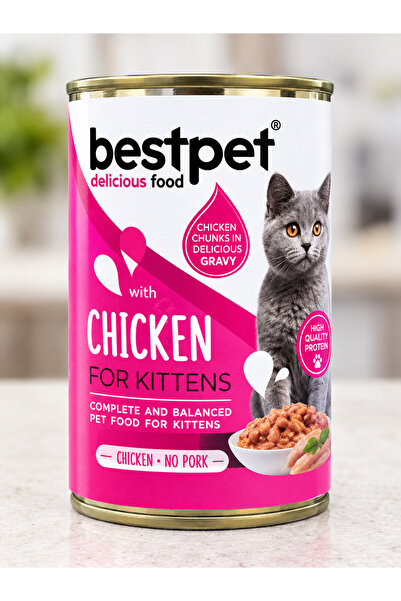 Bestpet Best Pet Wet Food for Kittens, Chicken with Broth 400g