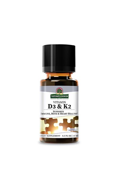 Natures Answer Liquid D3 1,000 Iu & K2 120 Mcg (as Menaquinone-4) Supports Im...