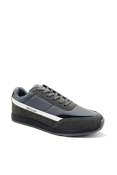 GDT Ayakkabı Volis Gray Color Lace-Up Memory Foam Sole Men's Sports Shoes