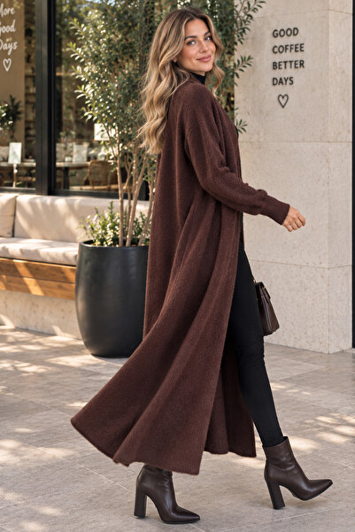 benguen كارديجان طويل من تريكو بارليس N3372 بني