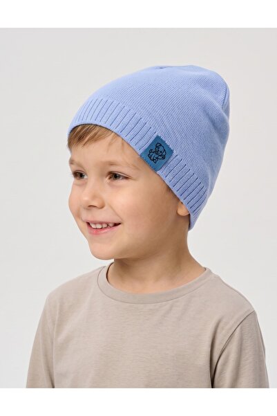 MiniKids Caciula baietei tricotata, blue