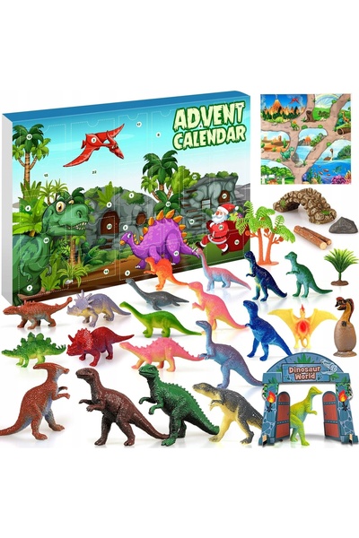 NO BRAND CALENDAR DE ADVENT PENTRU BĂIEȚI 2025 – DINOZAURI: SET DE FIGURINE E...