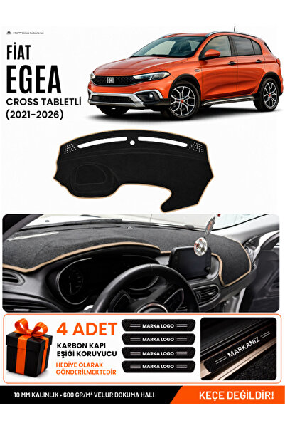 e-biz Fi̇at Egea Cross (2021-2026) Compatible Glove Box Cover with Tablet Hol...