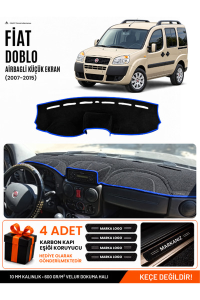 e-biz Fiat Doblo Airbagged Small Screen (2007-2015) Compatible Dashboard Cove...