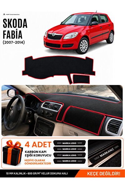 e-biz Skoda Fabia (2007-2014) Compatible Dashboard Cover, Dashboard Case - Bl...