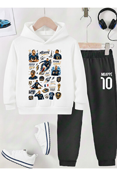 STİL-X Mbappe Printed Boys' Tracksuit, 3-Yarn Shardooned Fabric