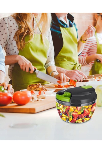 NO BRAND Tocător manual de legume și fructe de 520ml, portabil, cu 3 lame