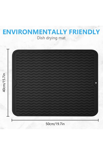 NO BRAND Covoraș de uscare vase din silicon 40 x 50 cm, rulabil