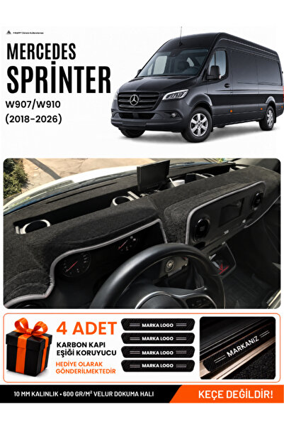 e-biz Mercedes Spri̇nter W907-W910 (2018-2026) Compatible Dashboard Cover, Da...
