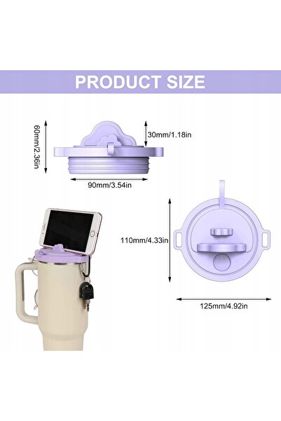 NO BRAND Accesorii practice pentru termos: Set de capace și dopuri, 2 piese