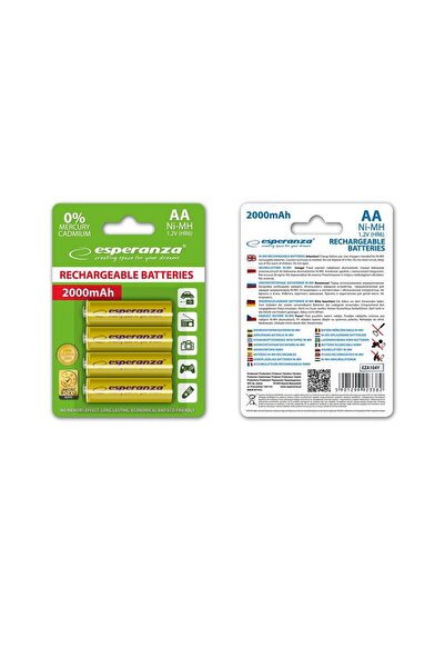 ESPERANZA EZA104Y Rechargeable batteries Ni-MH AA 2000MAH x4