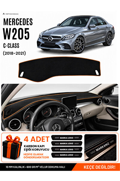 e-biz Mercedes W205 C-Class (2018-2021) Compatible Dashboard Cover, Dashboard...