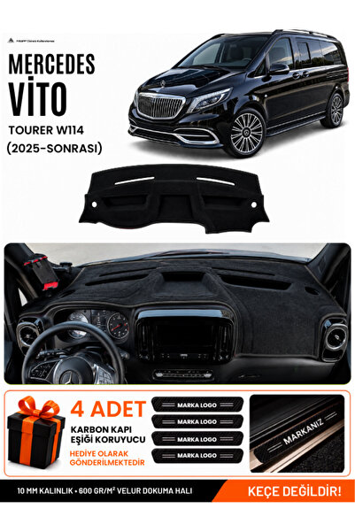 e-biz Mercedes Vi̇to W114 Tourer (2025-Onwards) Compatible Glove Box Cover, G...