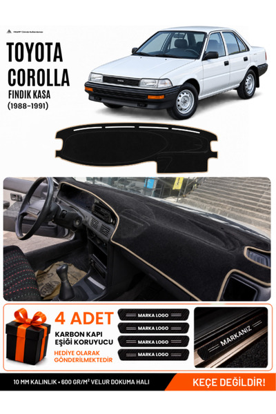e-biz Toyota Corolla Findik Kasa (1988-1991) Compatible Dashboard Cover, Dash...